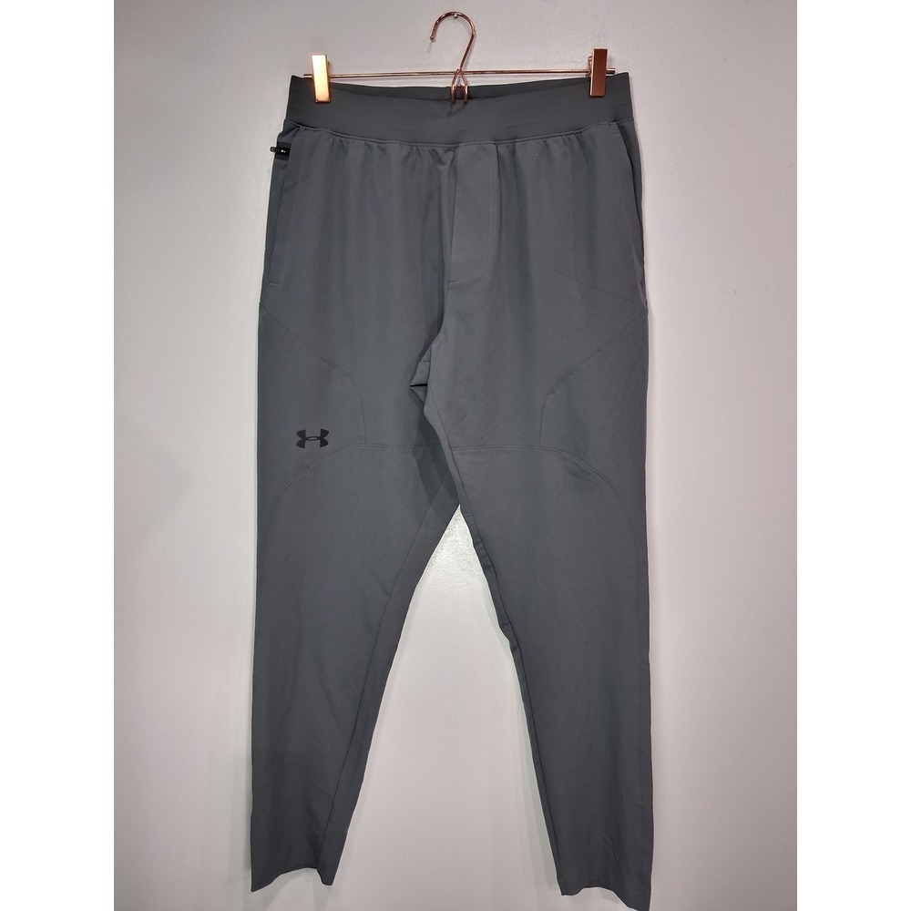 Under Armour Gray Tapered Athletic Joggers Women Large Fitted Training Pants